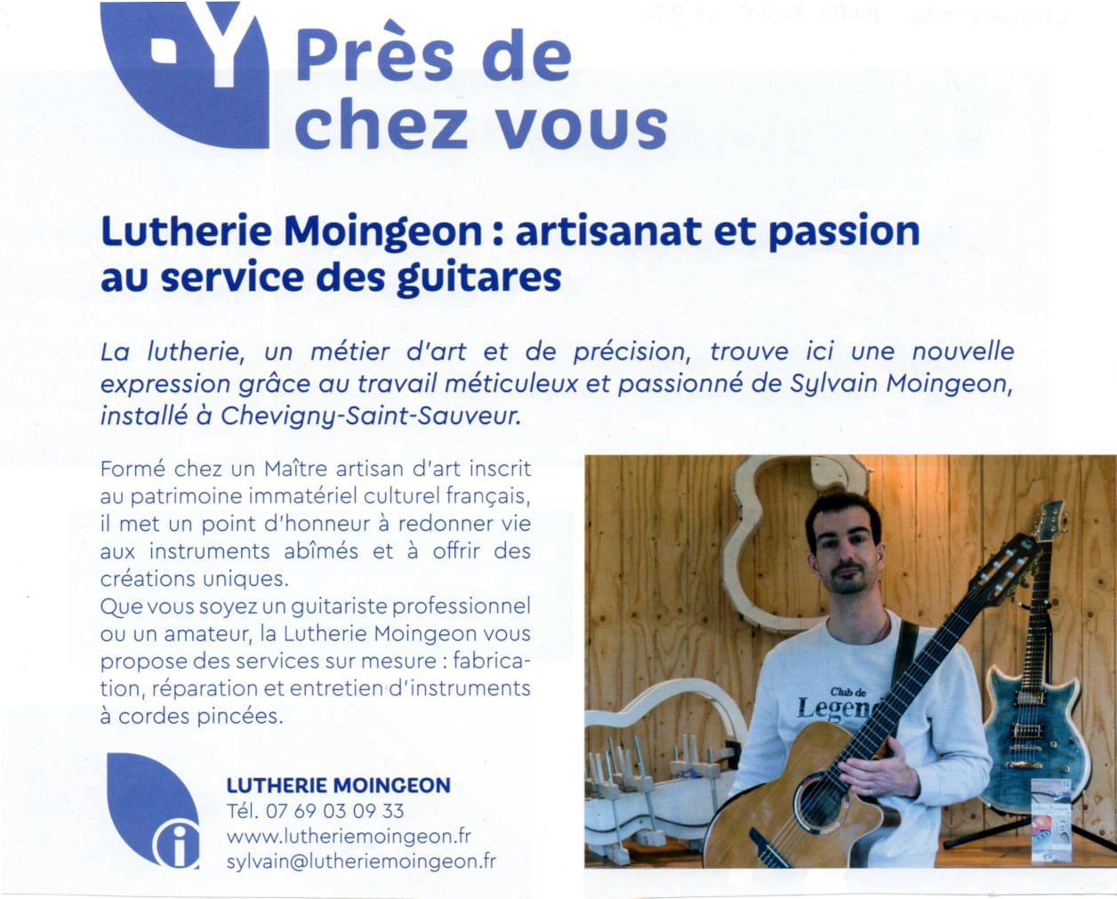 Article dans le Chevigny Mag n°37 de mars 2025